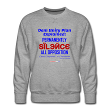 Load image into Gallery viewer, DEM UNITY PLAN - Men’s Premium Sweatshirt - heather gray
