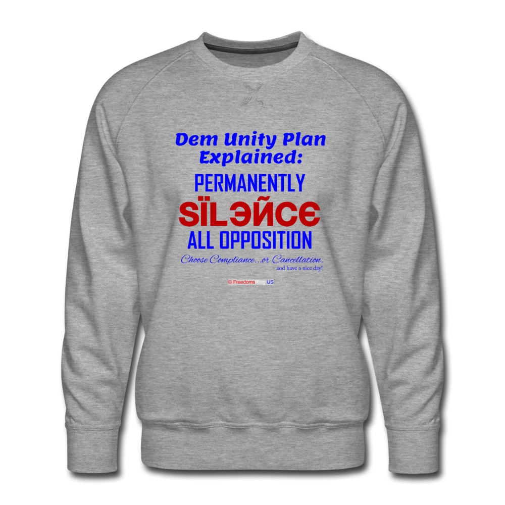 DEM UNITY PLAN - Men’s Premium Sweatshirt - heather gray