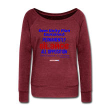 Load image into Gallery viewer, DEM UNITY PLAN - Women&#39;s Wideneck Sweatshirt - cardinal triblend
