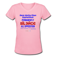 Load image into Gallery viewer, DEM UNITY PLAN - Women&#39;s V-Neck T-Shirt - pink
