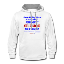 Load image into Gallery viewer, DEM UNITY PLAN - Contrast Hoodie - white/gray
