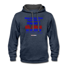 Load image into Gallery viewer, DEM UNITY PLAN - Contrast Hoodie - indigo heather/asphalt
