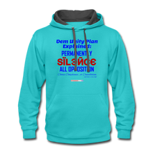 Load image into Gallery viewer, DEM UNITY PLAN - Contrast Hoodie - scuba blue/asphalt
