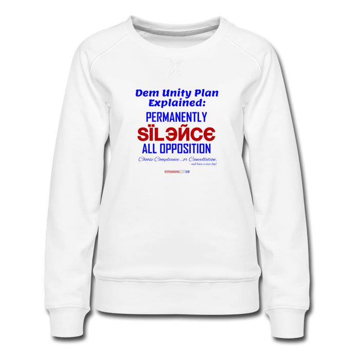 DEM UNITY PLAN - Women’s Premium Sweatshirt - white