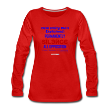 Load image into Gallery viewer, DEM UNITY PLAN - Women&#39;s Premium Long Sleeve T-Shirt - red
