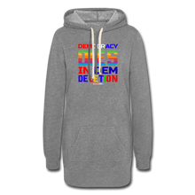 Load image into Gallery viewer, DEMOCRACY DIES IN DEM DELETION - Women&#39;s Hoodie Dress - heather gray
