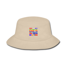 Load image into Gallery viewer, DEMOCRACY DIES IN DEM DELETION - Bucket Hat - cream
