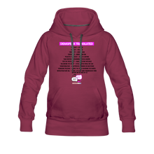 Load image into Gallery viewer, DEMSPEAK TRANSLATED - Women’s Premium Hoodie - burgundy
