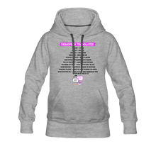 Load image into Gallery viewer, DEMSPEAK TRANSLATED - Women’s Premium Hoodie - heather gray
