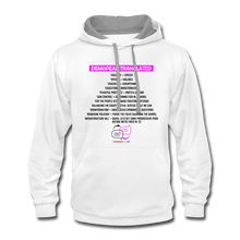 Load image into Gallery viewer, DEMSPEAK TRANSLATED - Contrast Hoodie - white/gray
