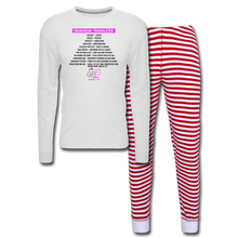 Load image into Gallery viewer, DEMSPEAK TRANSLATED - Unisex Pajama Set - white/red stripe
