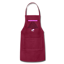 Load image into Gallery viewer, DEMSPEAK TRANSLATED - Adjustable Apron - burgundy
