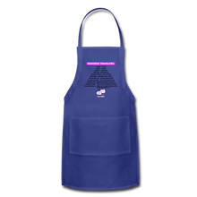 Load image into Gallery viewer, DEMSPEAK TRANSLATED - Adjustable Apron - royal blue
