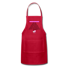 Load image into Gallery viewer, DEMSPEAK TRANSLATED - Adjustable Apron - red
