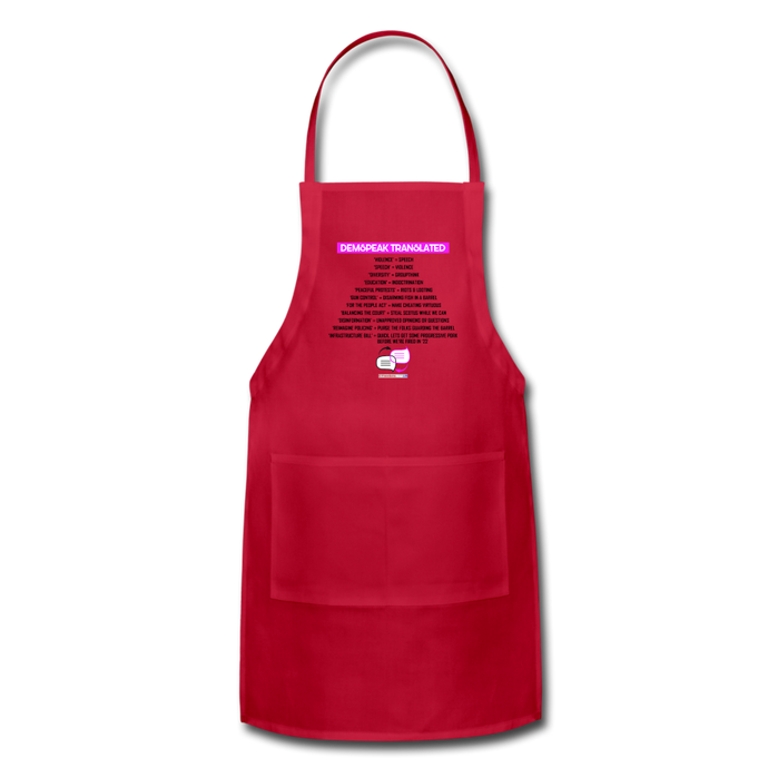 DEMSPEAK TRANSLATED - Adjustable Apron - red