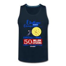 Load image into Gallery viewer, ELECTIONS HAVE CONSEQUENCES... - Men’s Premium Tank - deep navy
