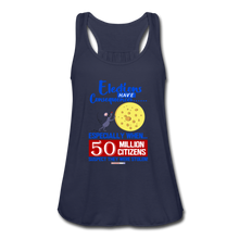 Load image into Gallery viewer, ELECTIONS HAVE CONSEQUENCES... - Women&#39;s Flowy Tank Top by Bella - navy
