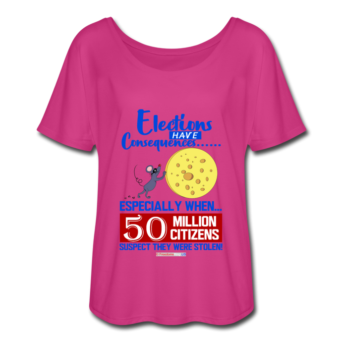 ELECTIONS HAVE CONSEQUENCES... - Women’s Flowy T-Shirt - dark pink