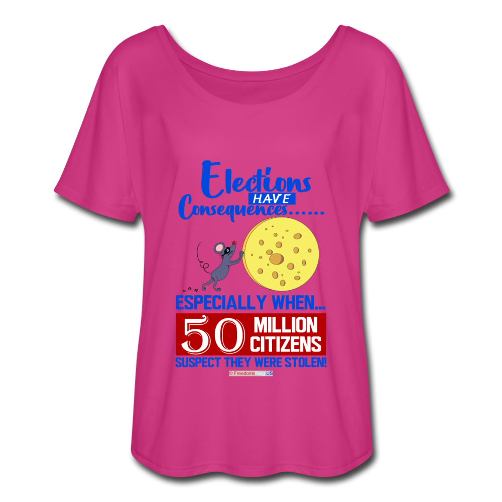 ELECTIONS HAVE CONSEQUENCES... - Women’s Flowy T-Shirt - dark pink