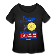 Load image into Gallery viewer, ELECTIONS HAVE CONSEQUENCES... - Women’s Curvy T-Shirt - black
