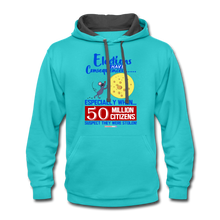 Load image into Gallery viewer, ELECTIONS HAVE CONSEQUENCES... - Contrast Hoodie - scuba blue/asphalt
