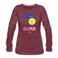 Load image into Gallery viewer, ELECTIONS HAVE CONSEQUENCES... - Women&#39;s Premium Long Sleeve T-Shirt - heather burgundy
