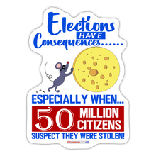 Load image into Gallery viewer, ELECTIONS HAVE CONSEQUENCES... - Sticker - white matte
