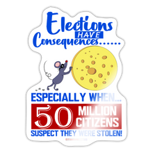 Load image into Gallery viewer, ELECTIONS HAVE CONSEQUENCES... - Sticker - white glossy
