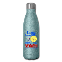 Load image into Gallery viewer, ELECTIONS HAVE CONSEQUENCES... - Insulated Stainless Steel Water Bottle - turquoise glitter
