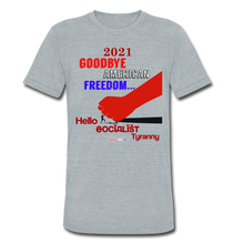 Load image into Gallery viewer, GOODBYE AMERICAN FREEDOM - Unisex Tri-Blend T-Shirt - heather gray
