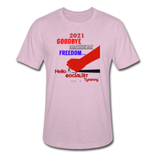 Load image into Gallery viewer, GOODBYE AMERICAN FREEDOM - Unisex Heather Prism T-Shirt - heather prism lilac
