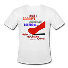 Load image into Gallery viewer, GOODBYE AMERICAN FREEDOM - Men’s Moisture Wicking Performance T-Shirt - white
