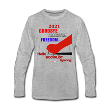 Load image into Gallery viewer, GOODBYE AMERICAN FREEDOM - Men&#39;s Premium Long Sleeve T-Shirt - heather gray
