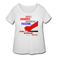 Load image into Gallery viewer, GOODBYE AMERICAN FREEDOM - Women’s Curvy T-Shirt - white
