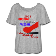 Load image into Gallery viewer, GOODBYE AMERICAN FREEDOM - Women’s Flowy T-Shirt - heather gray
