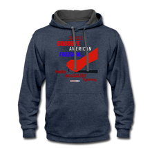 Load image into Gallery viewer, GOODBYE AMERICAN FREEDOM - Contrast Hoodie - indigo heather/asphalt
