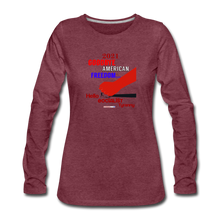 Load image into Gallery viewer, GOODBYE AMERICAN FREEDOM - Women&#39;s Premium Long Sleeve T-Shirt - heather burgundy
