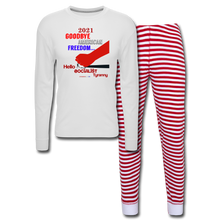 Load image into Gallery viewer, GOODBYE AMERICAN FREEDOM - Unisex Pajama Set - white/red stripe
