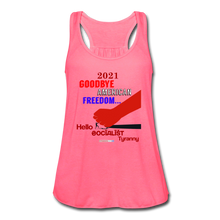 Load image into Gallery viewer, GOODBYE AMERICAN FREEDOM - Women&#39;s Flowy Tank Top by Bella - neon pink
