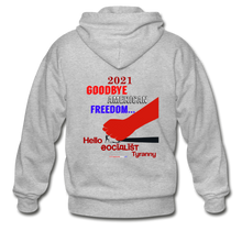 Load image into Gallery viewer, GOODBYE AMERICAN FREEDOM - Gildan Heavy Blend Adult Zip Hoodie - heather gray
