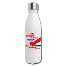 Load image into Gallery viewer, GOODBYE AMERICAN FREEDOM - Insulated Stainless Steel Water Bottle - white
