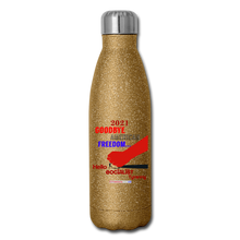 Load image into Gallery viewer, GOODBYE AMERICAN FREEDOM - Insulated Stainless Steel Water Bottle - gold glitter
