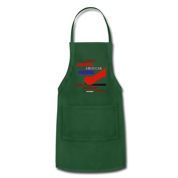 GOODBYE AMERICAN FREEDOM - Adjustable Apron - forest green