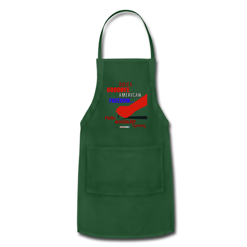 GOODBYE AMERICAN FREEDOM - Adjustable Apron - forest green