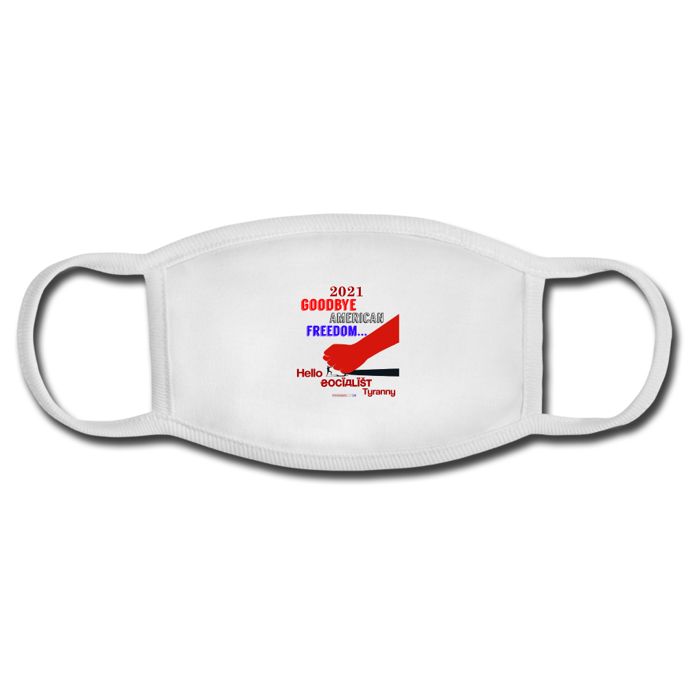 GOODBYE AMERICAN FREEDOM - Face Mask - white/white