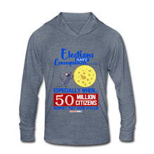 Load image into Gallery viewer, ELECTIONS HAVE CONSEQUENCES... - Unisex Tri-Blend Hoodie Shirt - heather blue
