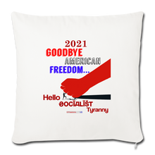 Load image into Gallery viewer, GOODBYE AMERICAN FREEDOM - Throw Pillow Cover 18” x 18” - natural white
