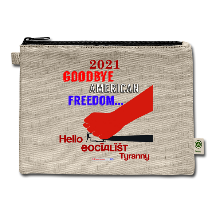 GOODBYE AMERICAN FREEDOM - Carry All Pouch - natural