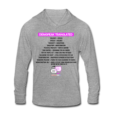 Load image into Gallery viewer, DEMSPEAK TRANSLATED - Unisex Tri-Blend Hoodie Shirt - heather gray
