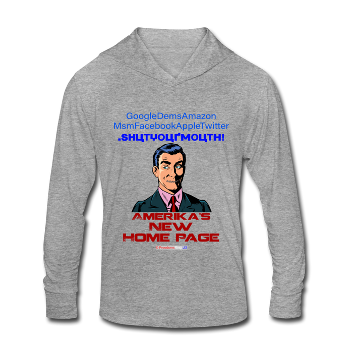 AMERIKA'S NEW HOME PAGE - Unisex Tri-Blend Hoodie Shirt - heather gray